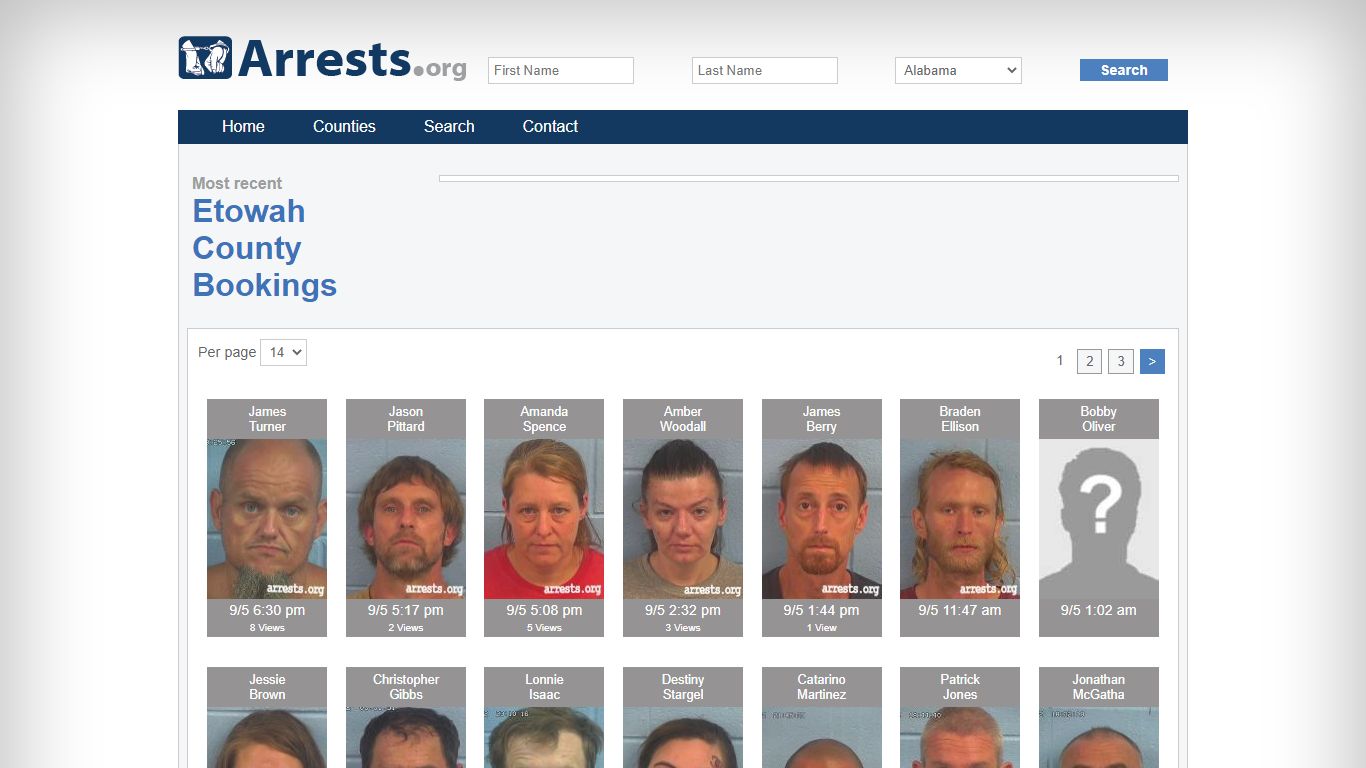 Etowah County Arrests and Inmate Search